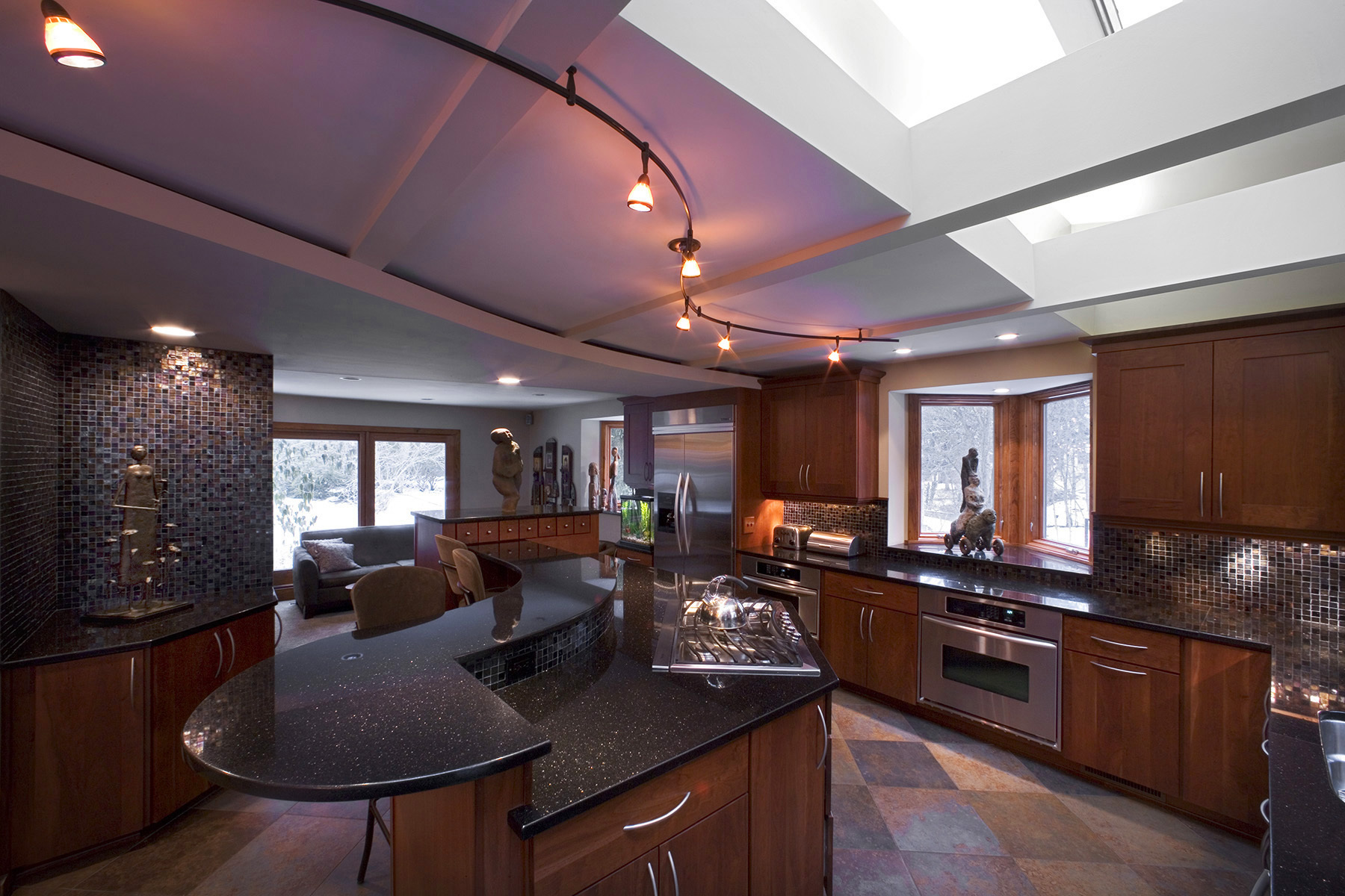 Cincinnati residence kitchen featuring Woodharbor Cabinetry