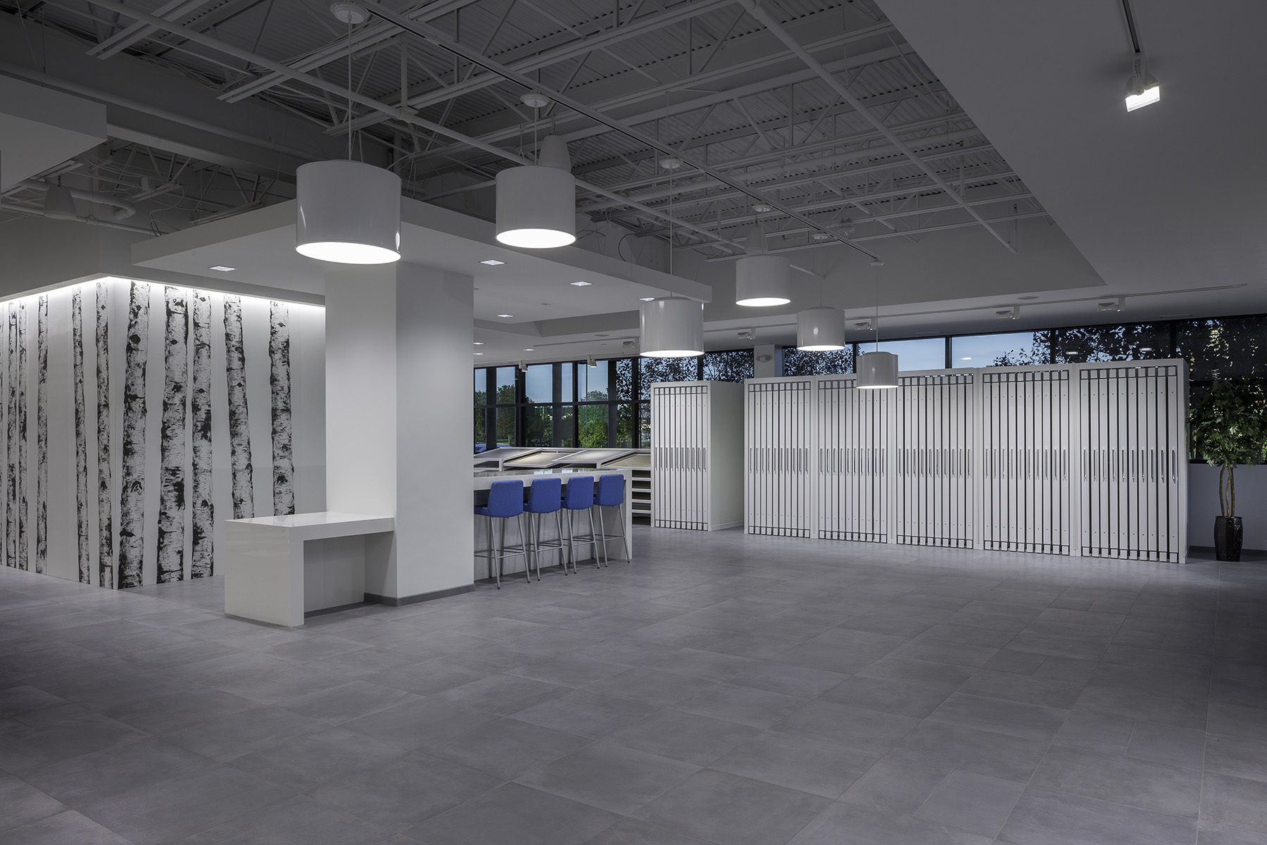 open event space at Florida Tile showroom