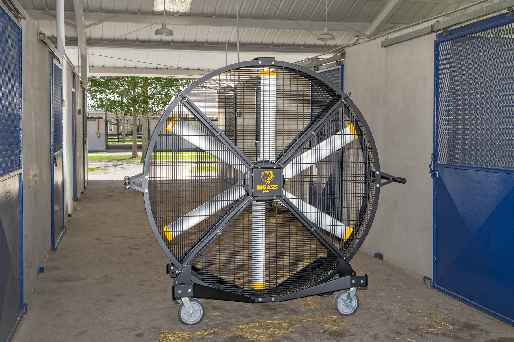 Horse farm stables with Black Jack Fan ventilation