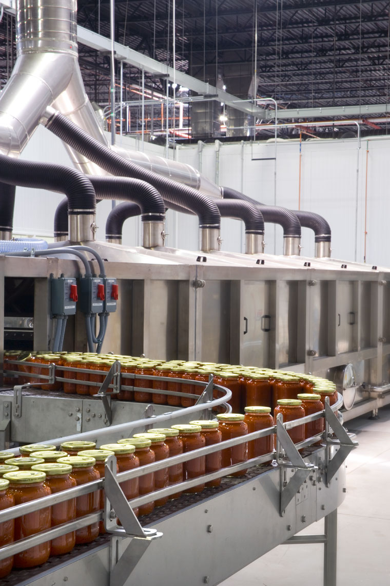 Production line labeling at Chelten House Foods in Las Vegas