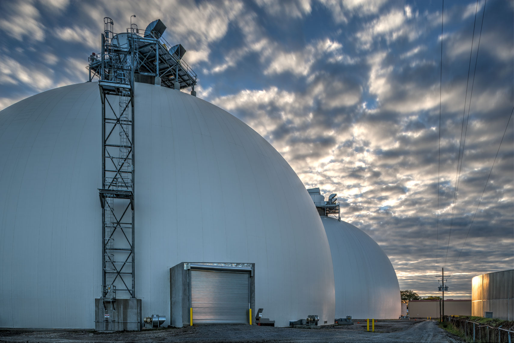 Process material domes at Drax Biomass