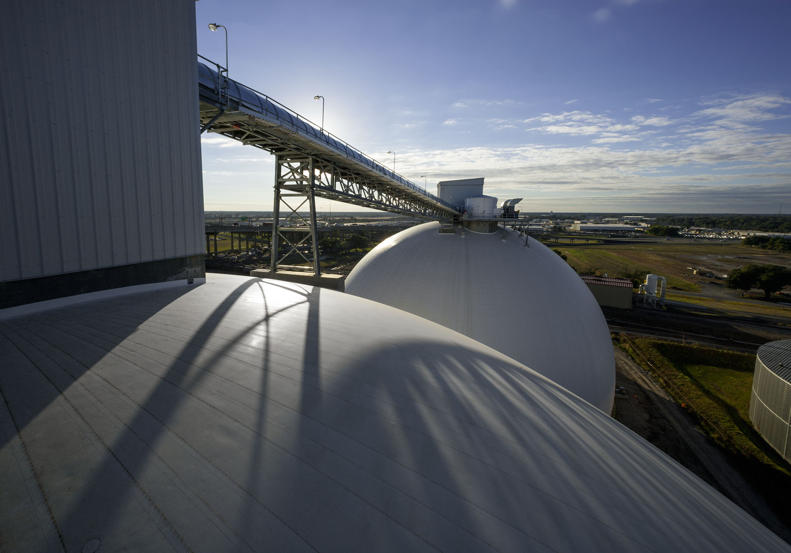 dome top view of Drax Biomass