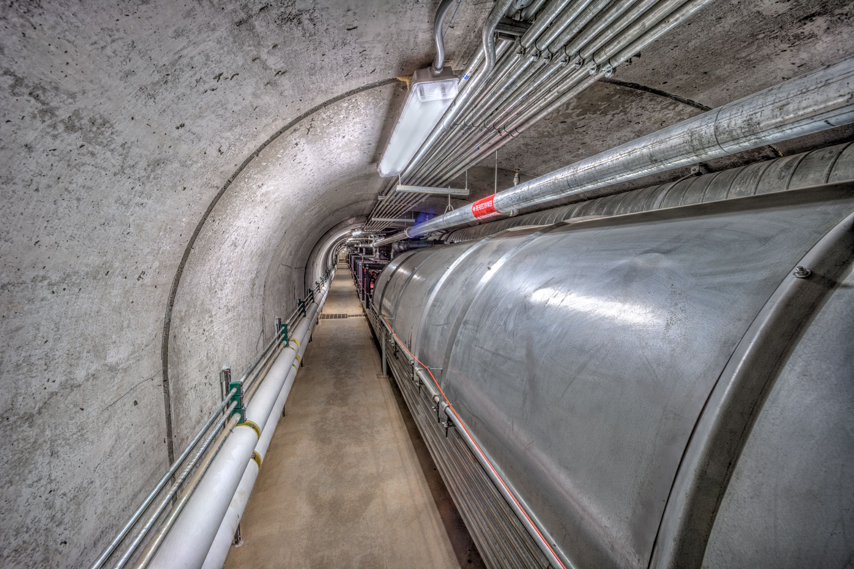 285-foot-long tunnel to storage domes at Drax Biomass
