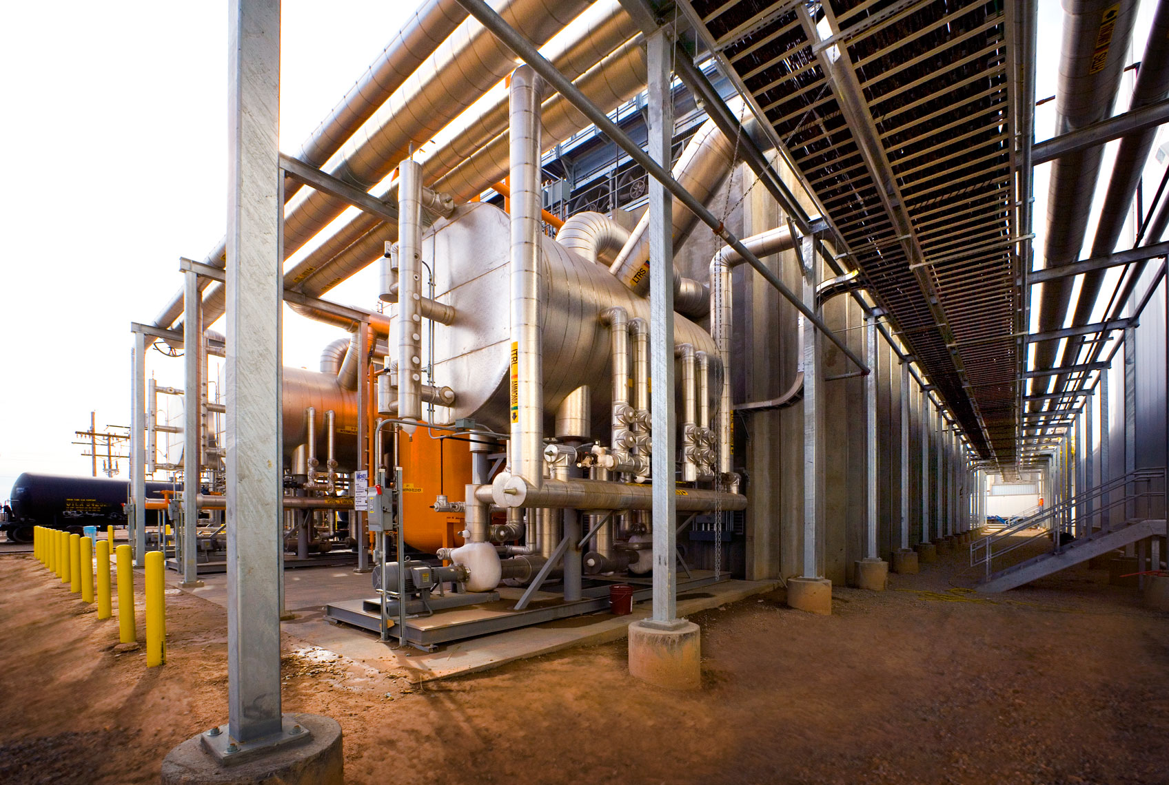 exterior process mechanical systems for beef processing facility