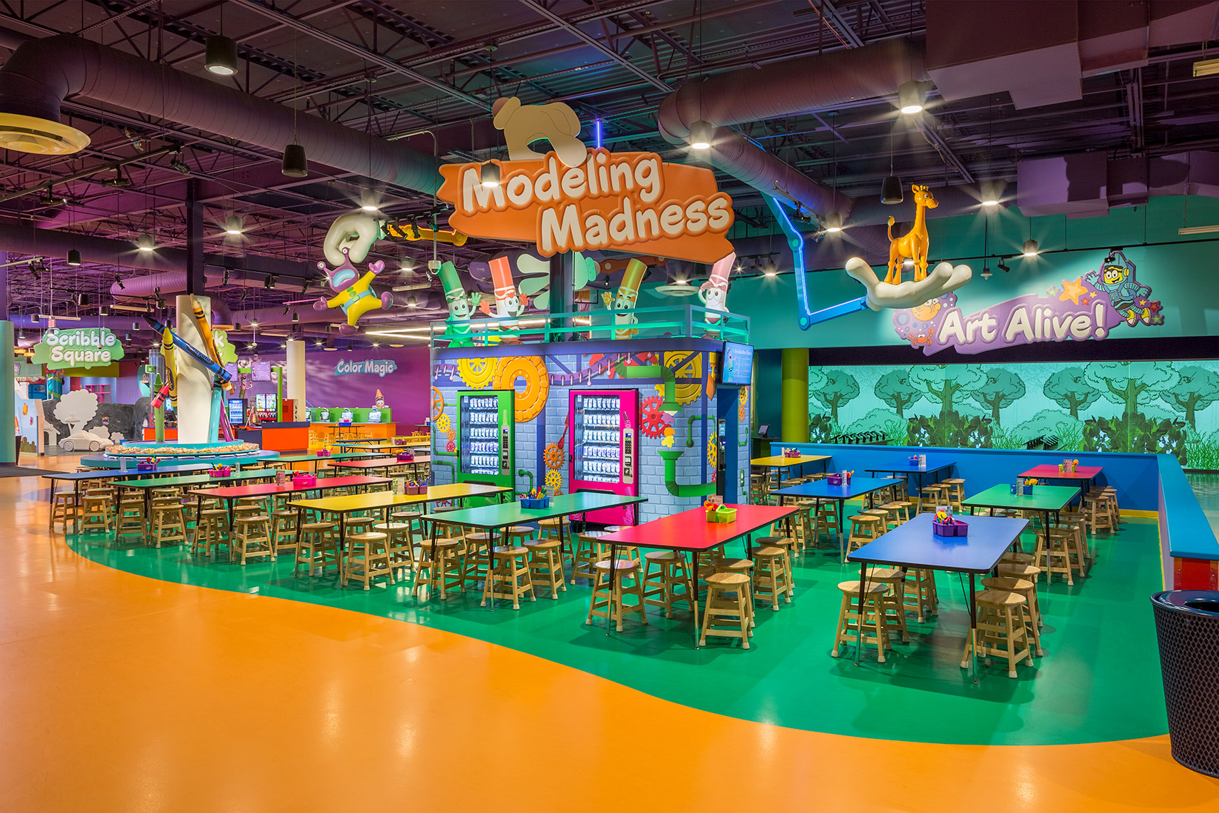 interactive space at crayola experience