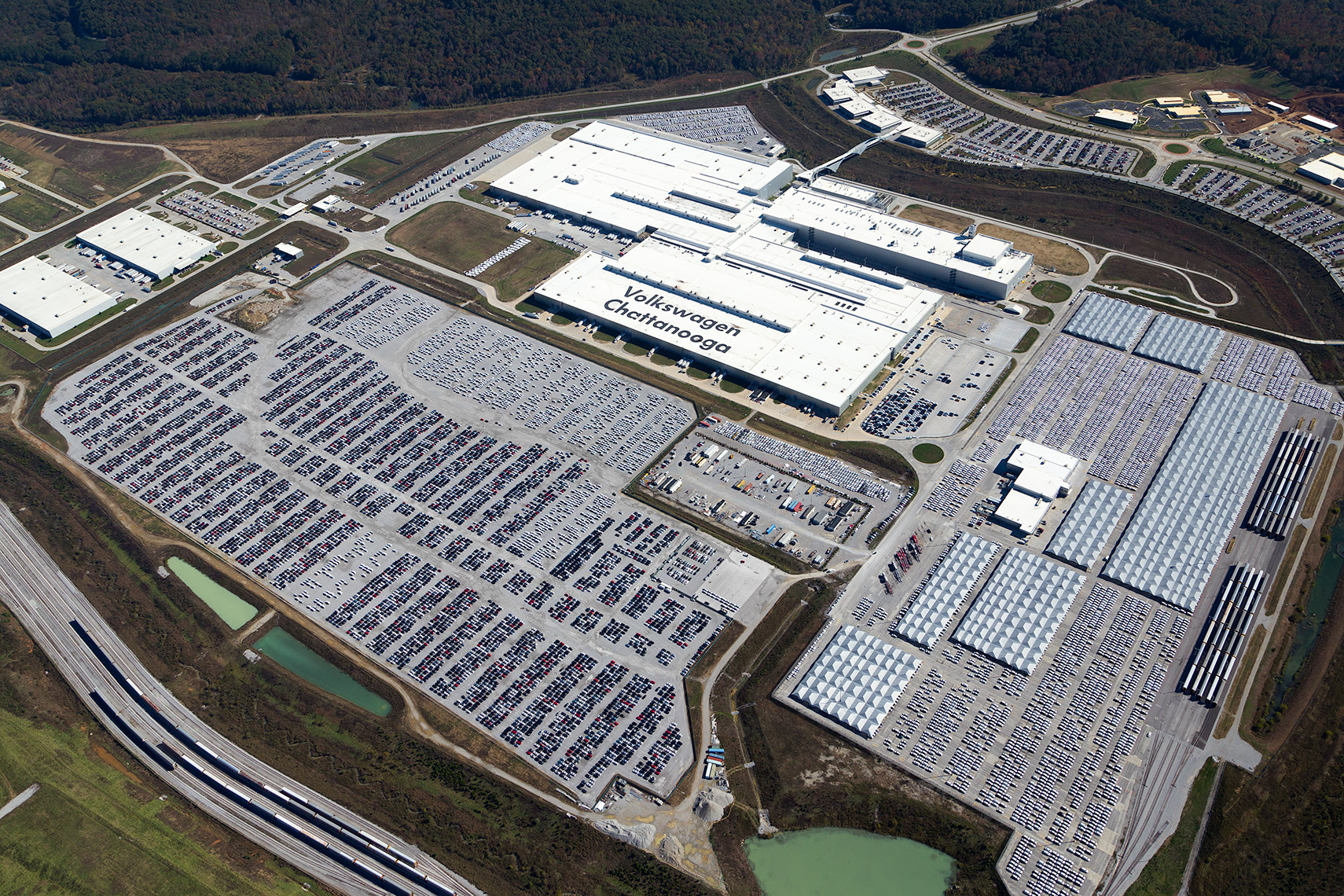 aerial overview of Volkswagen Assembly Plant