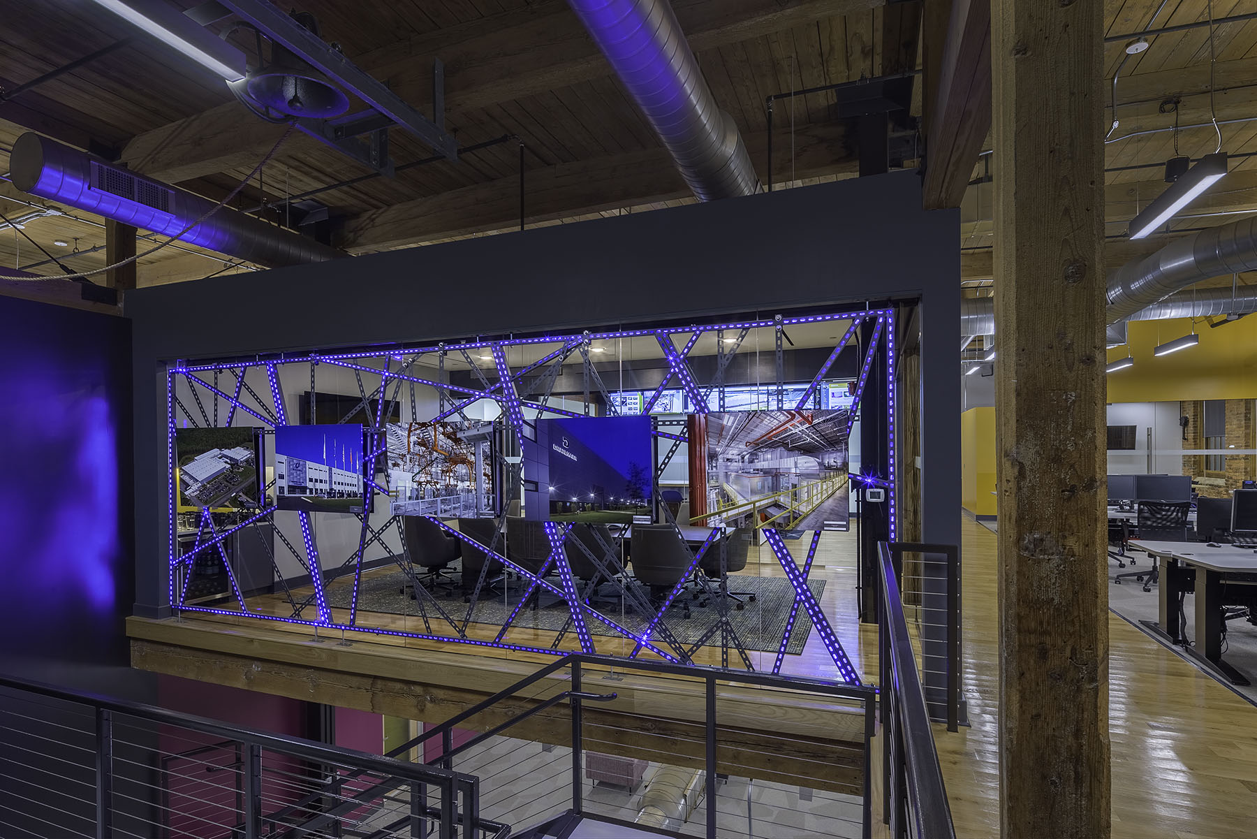 project photo display and conference room
