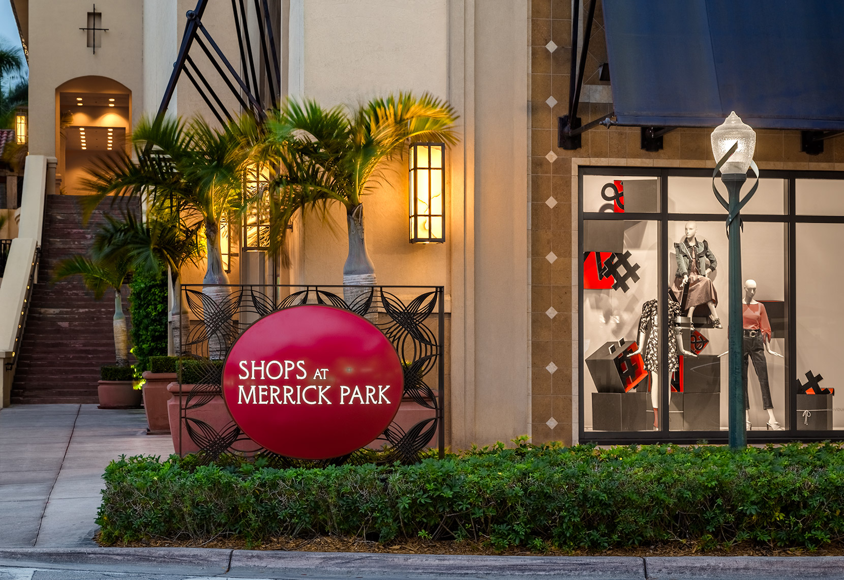 Street Entrance at Twilight, Shops At Merrick Park