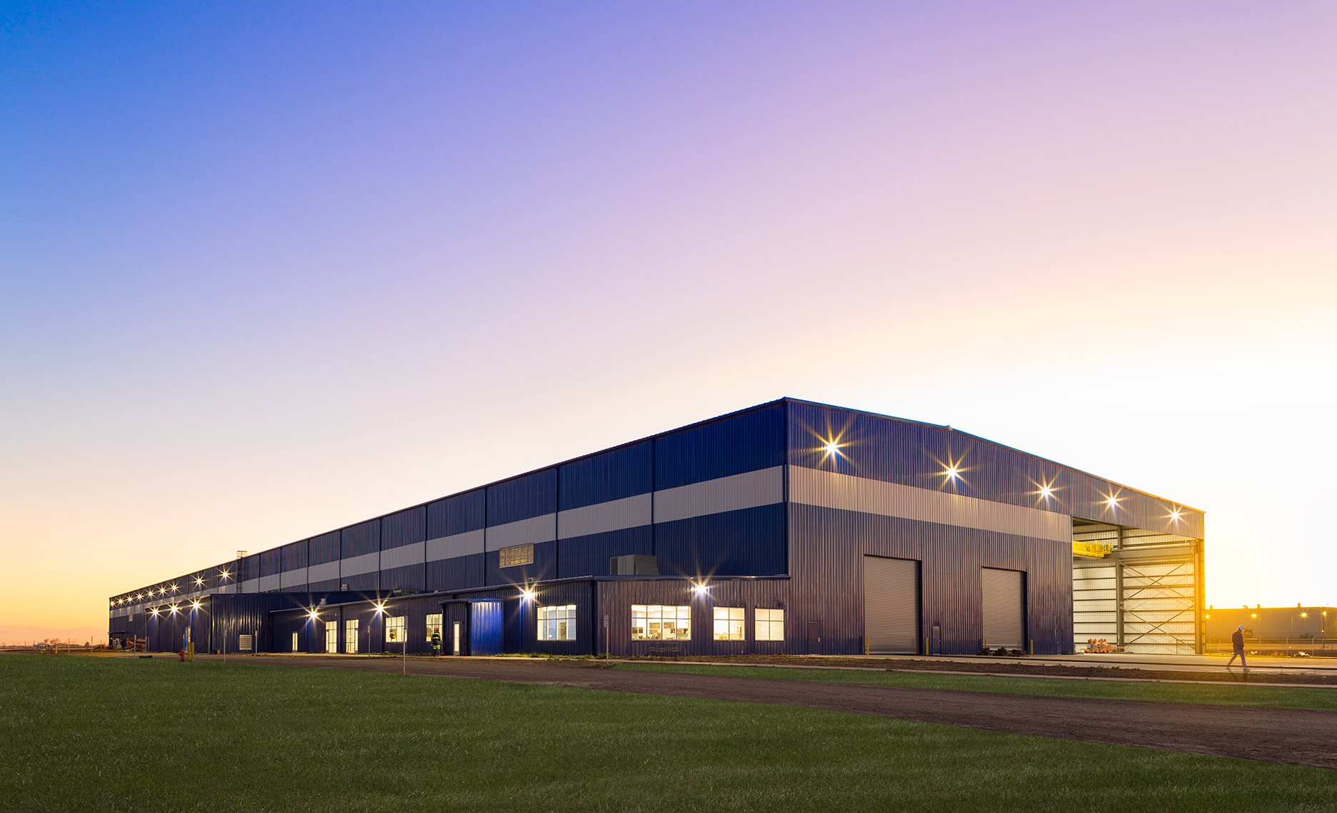 Twilight at GRI Wind Tower Facility